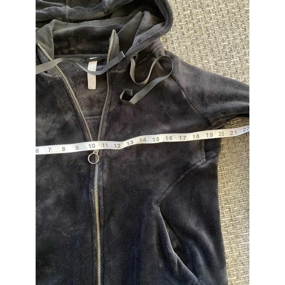 Athleta Triumph Hoodie Black Womans Size Small Zipper Pocket Cozy - Picture 5 of 11